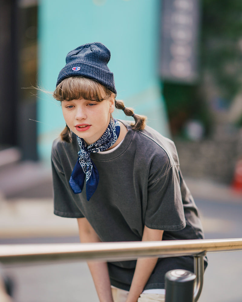 ダブルユーブイプロジェクト(WV PROJECT) Town Pigment short-sleeved shirt DarkGrey JIST7505