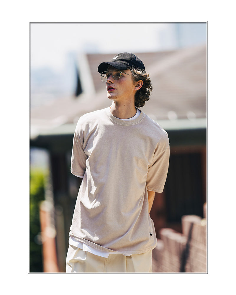 ダブルユーブイプロジェクト(WV PROJECT) Town Pigment short-sleeved shirt LightBeige JIST7505