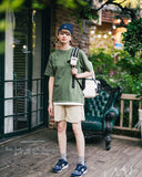 ダブルユーブイプロジェクト(WV PROJECT) Town Pigment short-sleeved shirt Khaki JIST7505