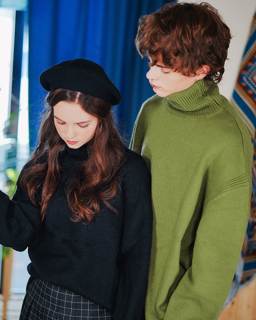 ダブルユーブイプロジェクト(WV PROJECT)CATHIE TURTLENECK KNIT OLIVE JJKN7313