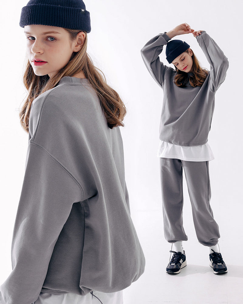 ダブルユーブイプロジェクト(WV PROJECT) Suffled sweatshirt Dark Grey JJMT7468