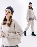 ダブルユーブイプロジェクト(WV PROJECT) Suffled sweatshirt Light Beige JJMT7468