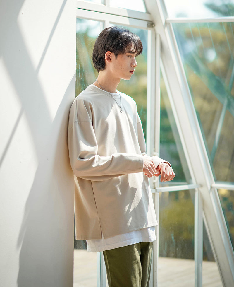 JEMUT (ジェモッ) FORMAL OVERFIT LONG SLEEVE LIGHT GRAY KJLT2224