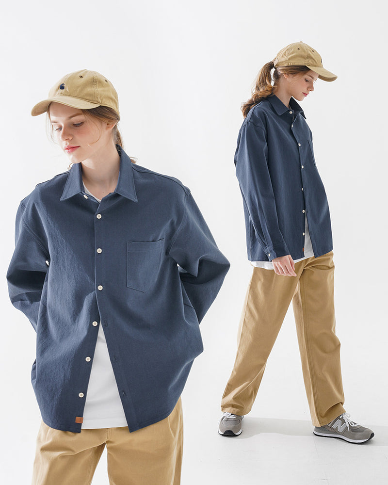 ダブルユーブイプロジェクト(WV PROJECT) Daintry String Shirt Navy KMLS7479