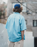 ダブルユーブイプロジェクト(WV PROJECT) City Summer Short-sleeved Shirt Blue KMSS7493