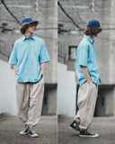 ダブルユーブイプロジェクト(WV PROJECT) City Summer Short-sleeved Shirt Blue KMSS7493