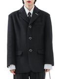 ベーシックコットン(BASIC COTTON) 	BASIC Wool Jacket - BLACK