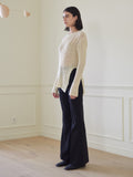TMO BY 13MONTH（ティーエムオーバイサーティンマンス）MESH SIDE SLIT KNIT TOP (IVORY)