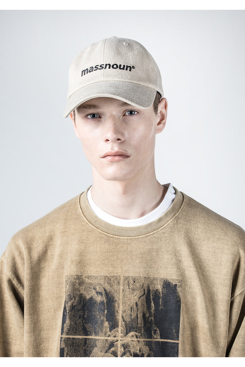 マスノウン(MASSNOUN) SL LOGO PIGMENT 6PANNEL BALLCAP MFNAC002-BG