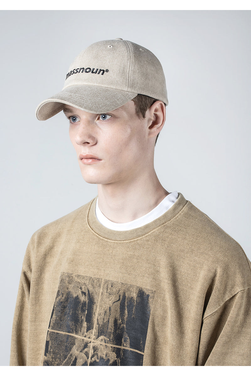 マスノウン(MASSNOUN) SL LOGO PIGMENT 6PANNEL BALLCAP MFNAC002-BG