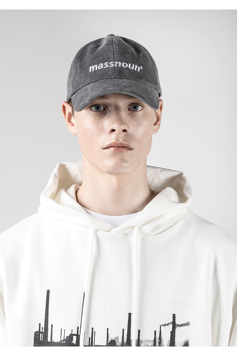 マスノウン(MASSNOUN)  SL LOGO PIGMENT 6PANNEL BALLCAP MFNAC002-DG