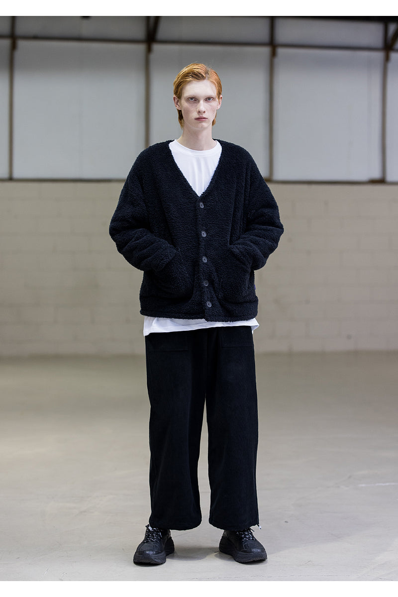 メスノウン(MASSNOUN) DOUBLE SOFT WOOL QUILTING CARDIGAN MFNCD001-BK