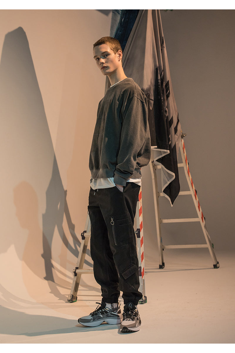 メスノウン(MASSNOUN)MULTI POCKET WASHED JOGGER PANTS MFNCP002-BK