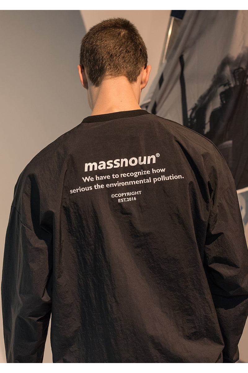 メスノウン(MASSNOUN) OBJECT WIND CREWNECK MFNCR001-BK