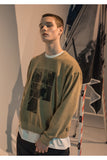 メスノウン(MASSNOUN) SL LOGO PIGMENT OVERFIT SWEATSHIRT MFNCR002-BG