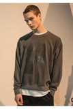 メスノウン(MASSNOUN)  SL LOGO PIGMENT OVERFIT SWEATSHIRT MFNCR002-BK