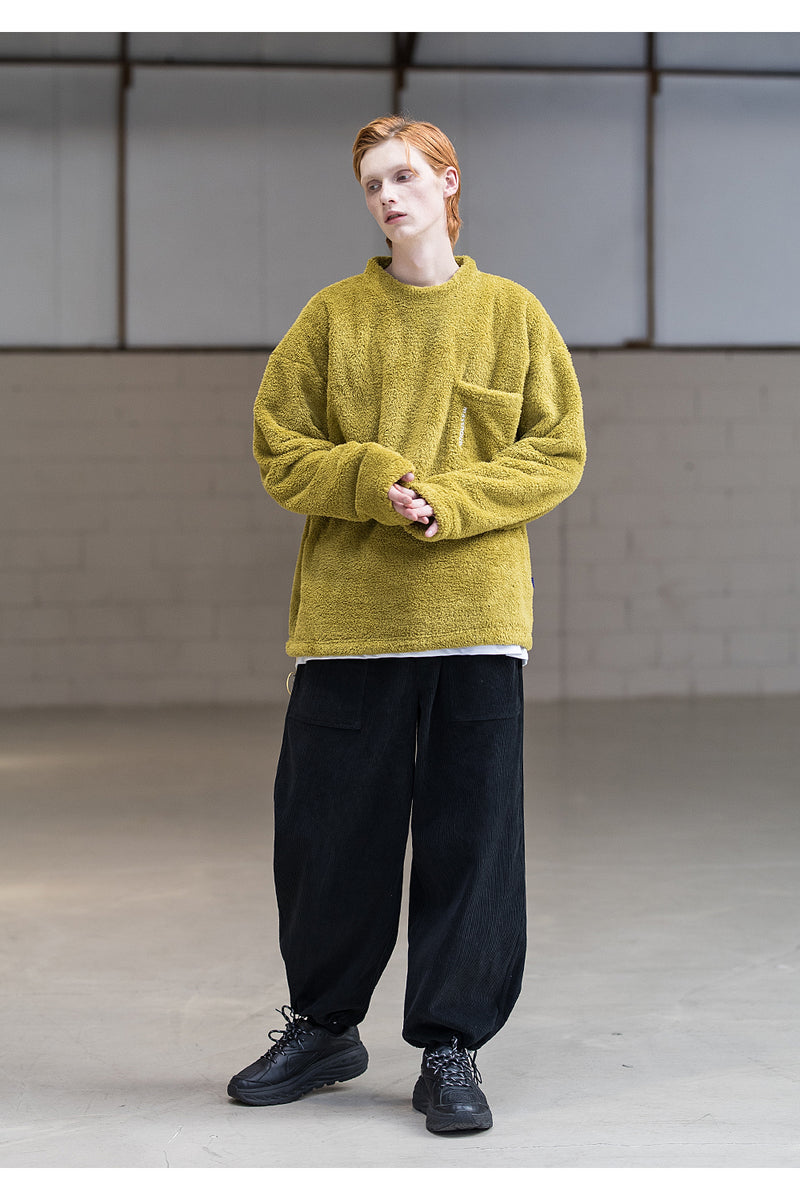 メスノウン(MASSNOUN) SL LOGO POCKET DOUBLE SOFT WOOL MFNCR004-AC