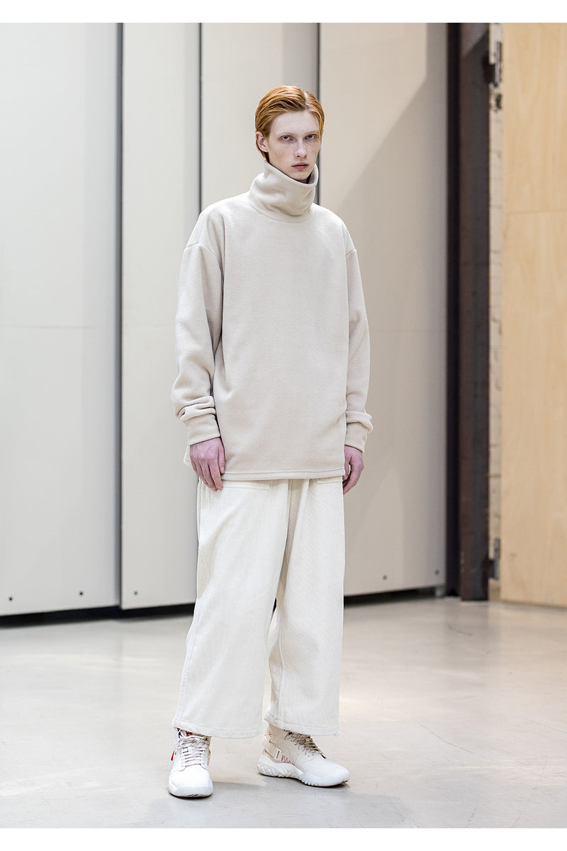 メスノウン(MASSNOUN) MSNU SEMI OVER FLEECE LONG TURTLE NECK MFNCR006-BG