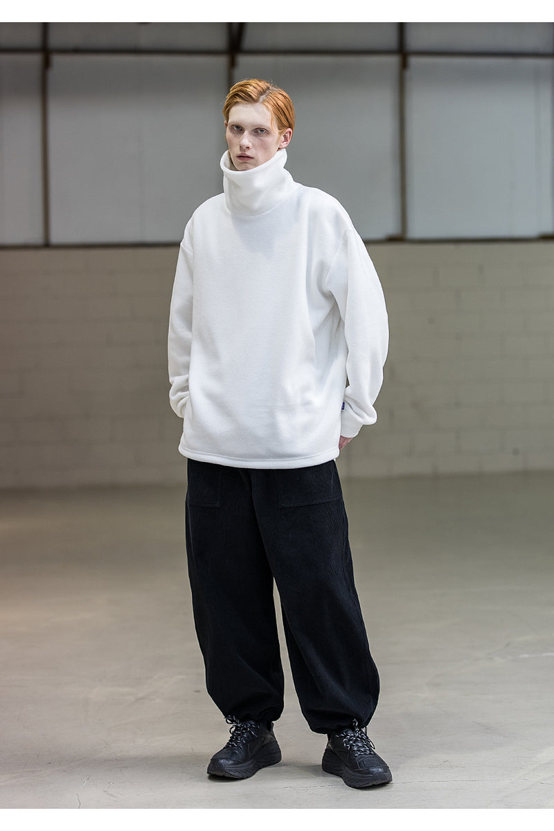 メスノウン(MASSNOUN) MSNU SEMI OVER FLEECE LONG TURTLE NECK MFNCR006-WT