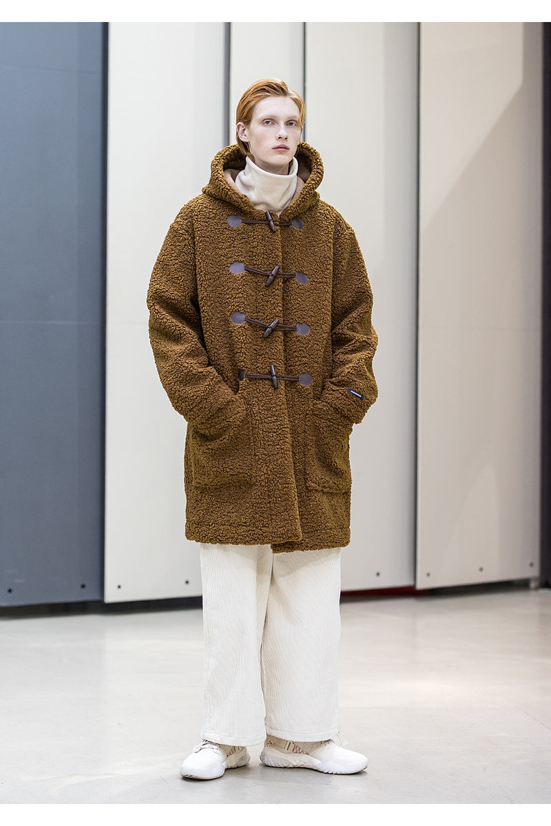 メスノウン(MASSNOUN) BOA FLEECE BONDED OVERSIZED DUFFEL COAT MFNCT004-BG
