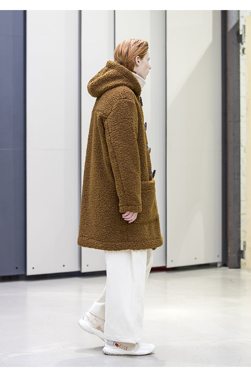 メスノウン(MASSNOUN) BOA FLEECE BONDED OVERSIZED DUFFEL COAT MFNCT004-BG