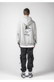 メスノウン(MASSNOUN)  PLASTIC OVERSIZED HOODIE MFNHD001-GY