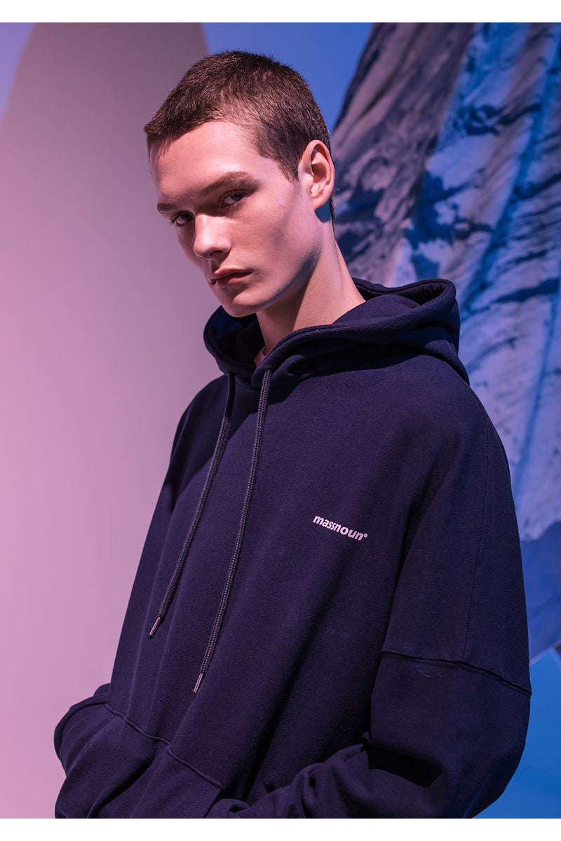 メスノウン(MASSNOUN)  PLASTIC OVERSIZED HOODIE MFNHD001-NV