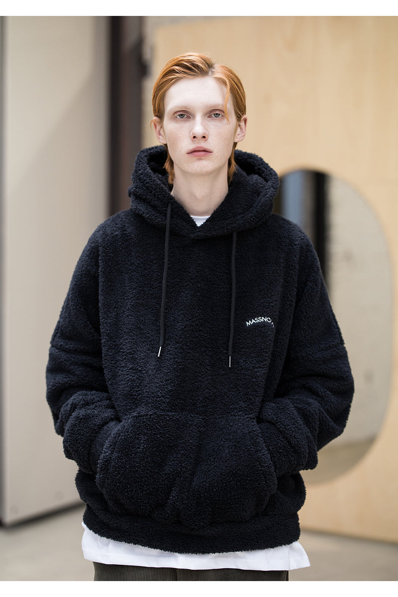 メスノウン(MASSNOUN) OL ARCH LOGO DOUBLE SOFT WOOL HODIE MFNHD005-BK