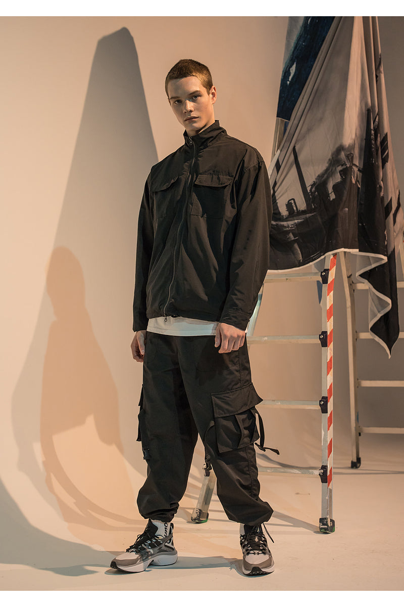 メスノウン(MASSNOUN)  SOIL POCKET TRACK TOP MFNJK001-BK