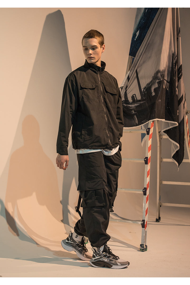 メスノウン(MASSNOUN)  SOIL POCKET TRACK TOP MFNJK001-BK