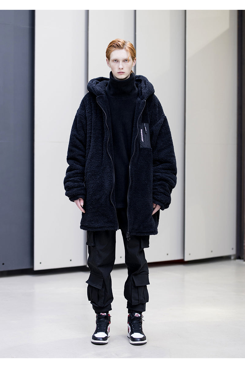 メスノウン(MASSNOUN)OBJECT DOUBLE SOFT WOOL LONG JUMPER MFNPD004-BK