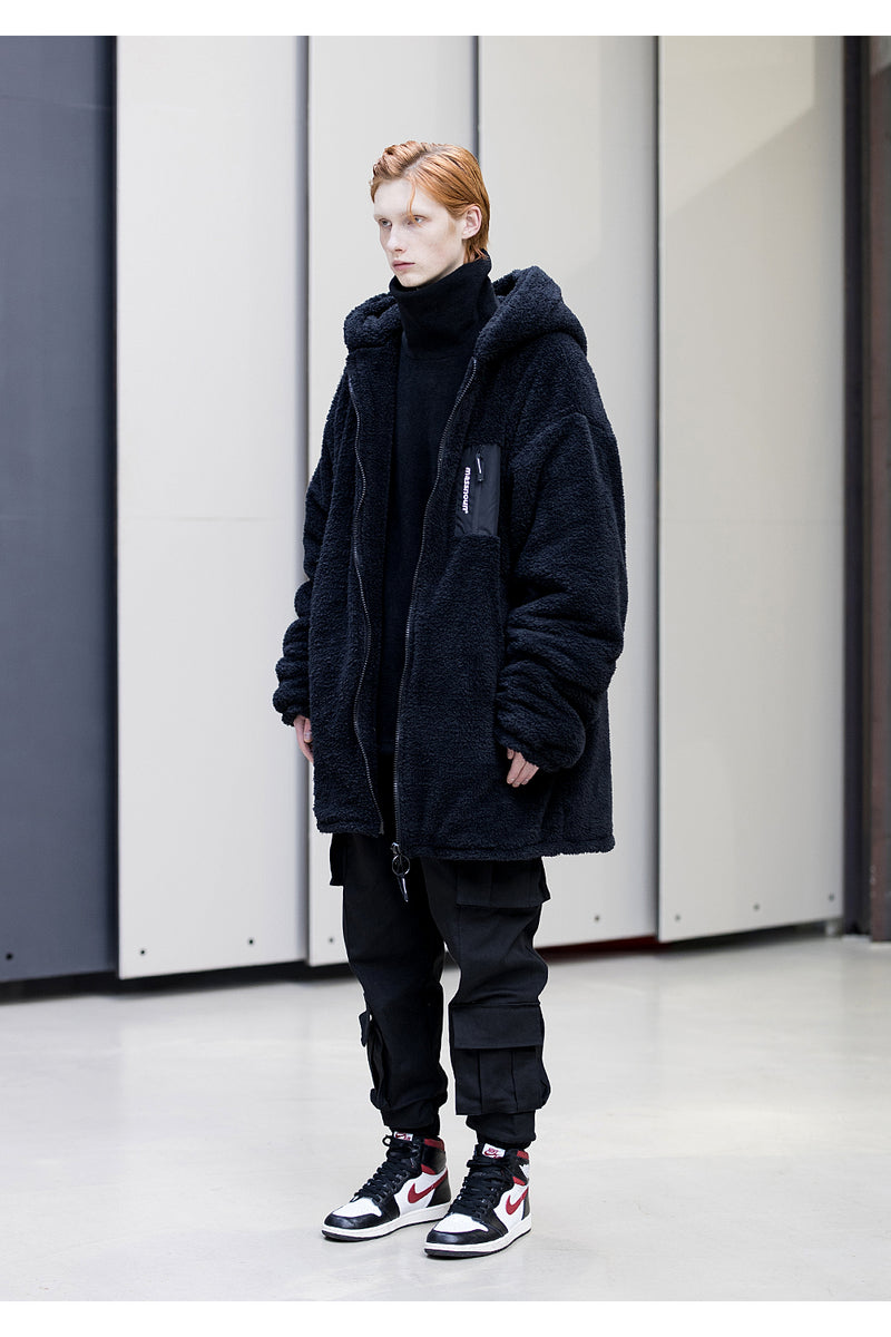 メスノウン(MASSNOUN)OBJECT DOUBLE SOFT WOOL LONG JUMPER MFNPD004-BK