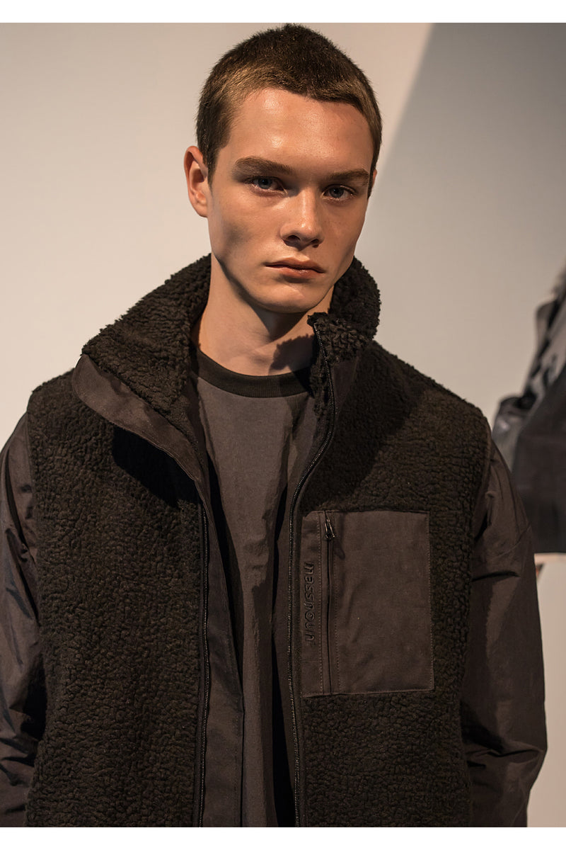 メスノウン(MASSNOUN) SL LOGO DUMBLE BOA VEST MFNVT002-BK