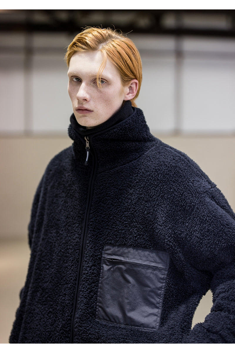 メスノウン(MASSNOUN)SL LOGO WHALE REVERSIBLE DOUBLE SOFT WOOL JUMPER MFNZP003-BK