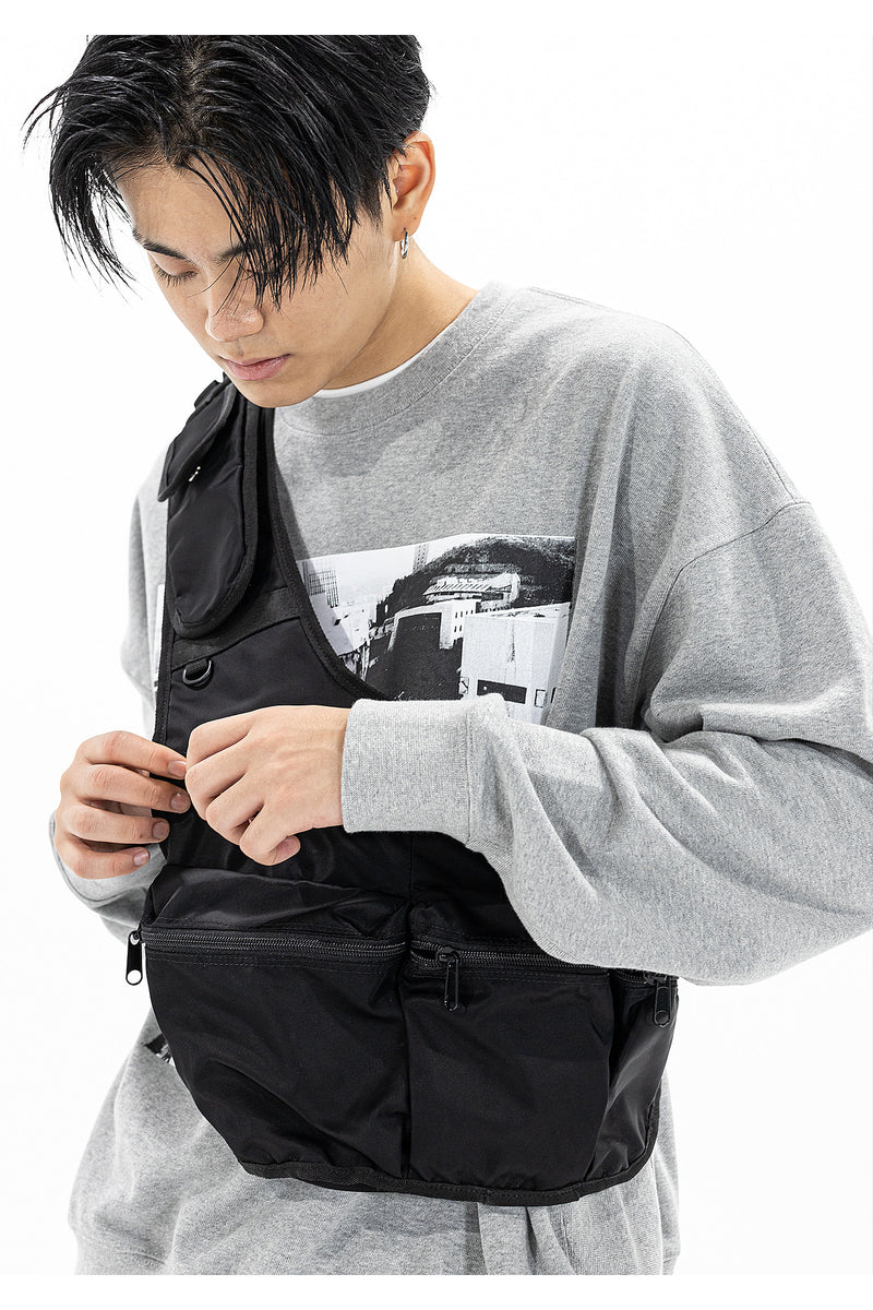 マスノウン(MASSNOUN) THREE POCKET CROSS BAG MFZAB001-BK