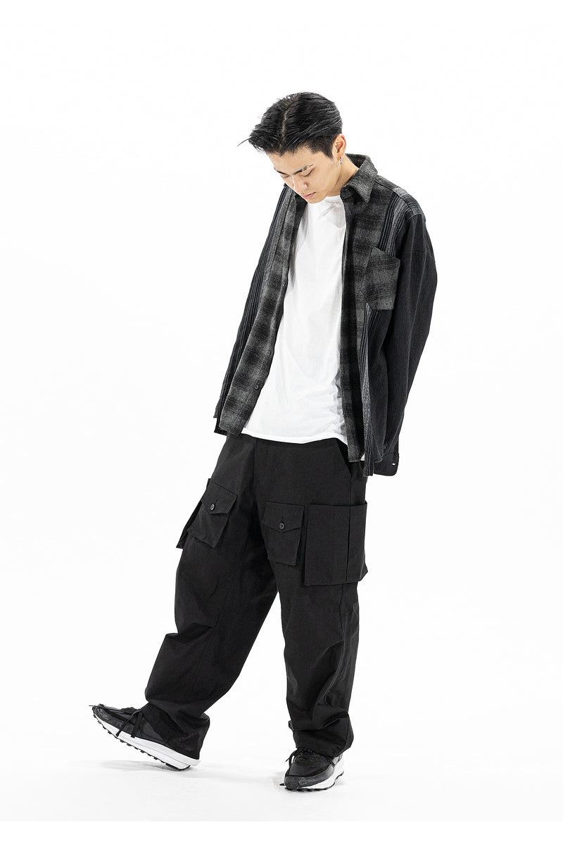 マスノウン(MASSNOUN) FRONT POCKET COTTON PANTS MFZCP001-BK
