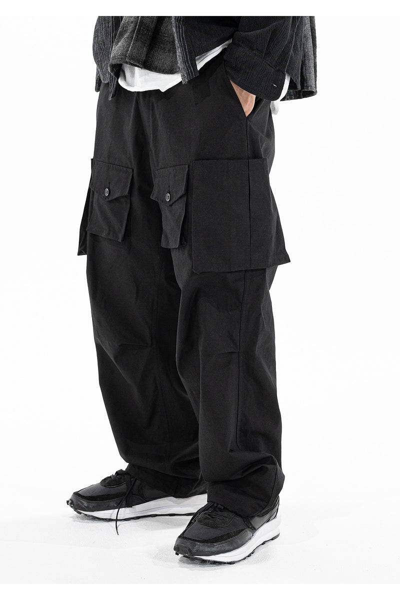 マスノウン(MASSNOUN) FRONT POCKET COTTON PANTS MFZCP001-BK
