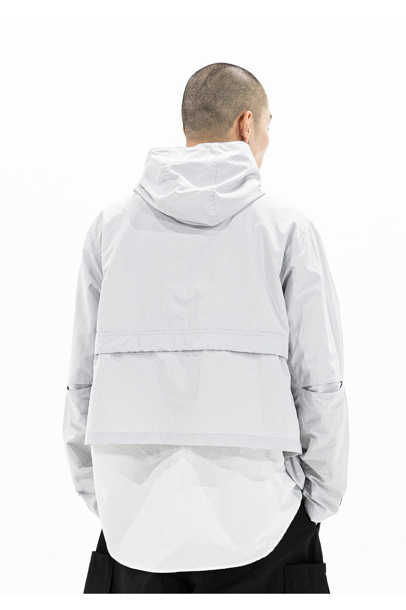 マスノウン(MASSNOUN) MULTI POCKET HOODY JACKET MFZJK001-GY