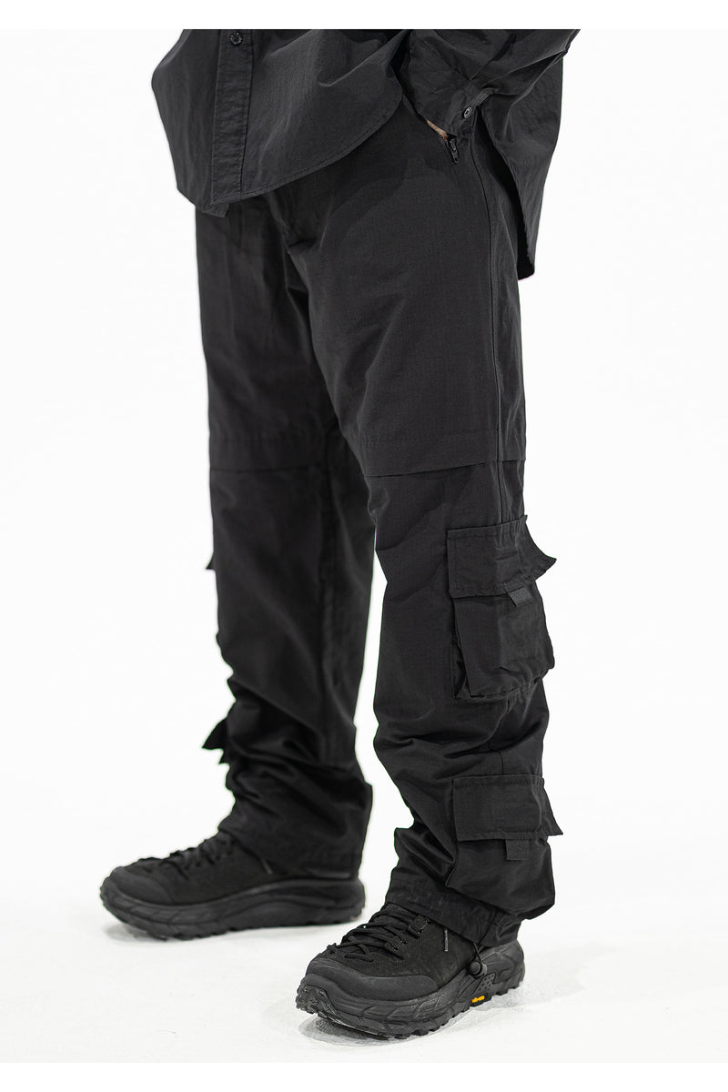 マスノウン(MASSNOUN) MULTI POCKET TRACK PANTS MFZTP001-BK