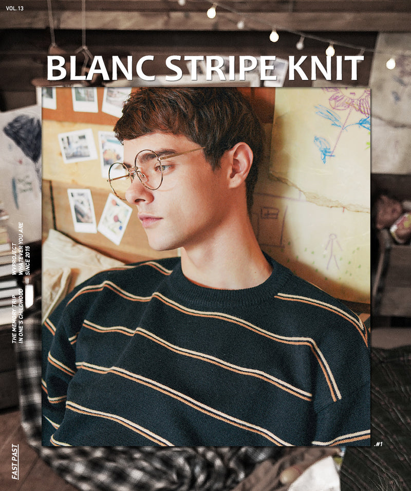 ダブルユーブイプロジェクト(WV PROJECT)BLANC STRIPE KNIT BLACK MJKN7310