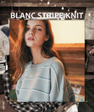 ダブルユーブイプロジェクト(WV PROJECT)BLANC STRIPE KNIT GRAY MJKN7310