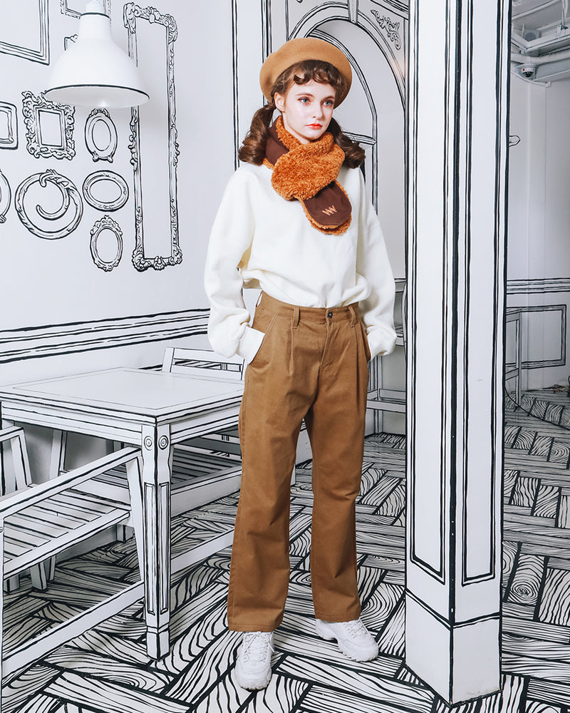 ダブルユーブイプロジェクト(WV PROJECT) MODA WIDE PANTS CAMEL MJLP7220