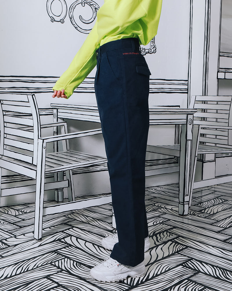 ダブルユーブイプロジェクト(WV PROJECT) MODA WIDE PANTS NAVY MJLP7220