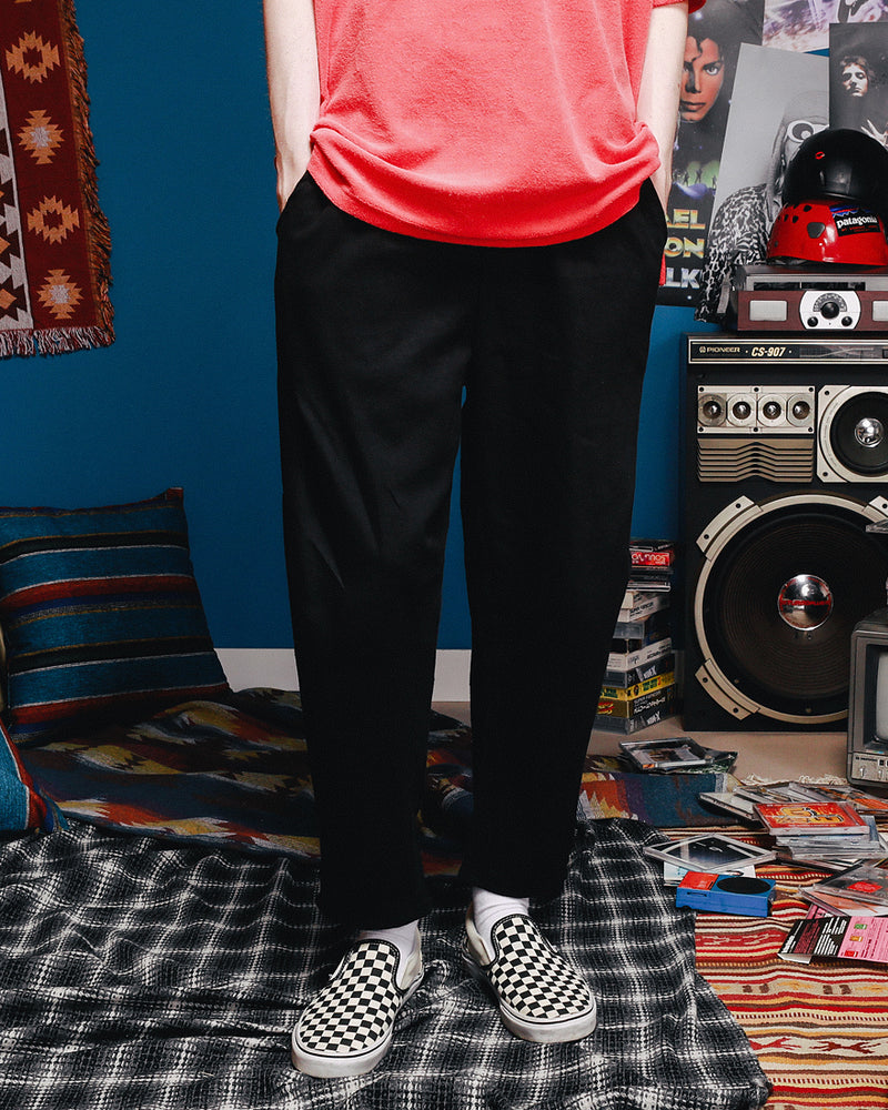 ダブルユーブイプロジェクト(WV PROJECT)COSE LINEN PANTS BLACK MJLP7259