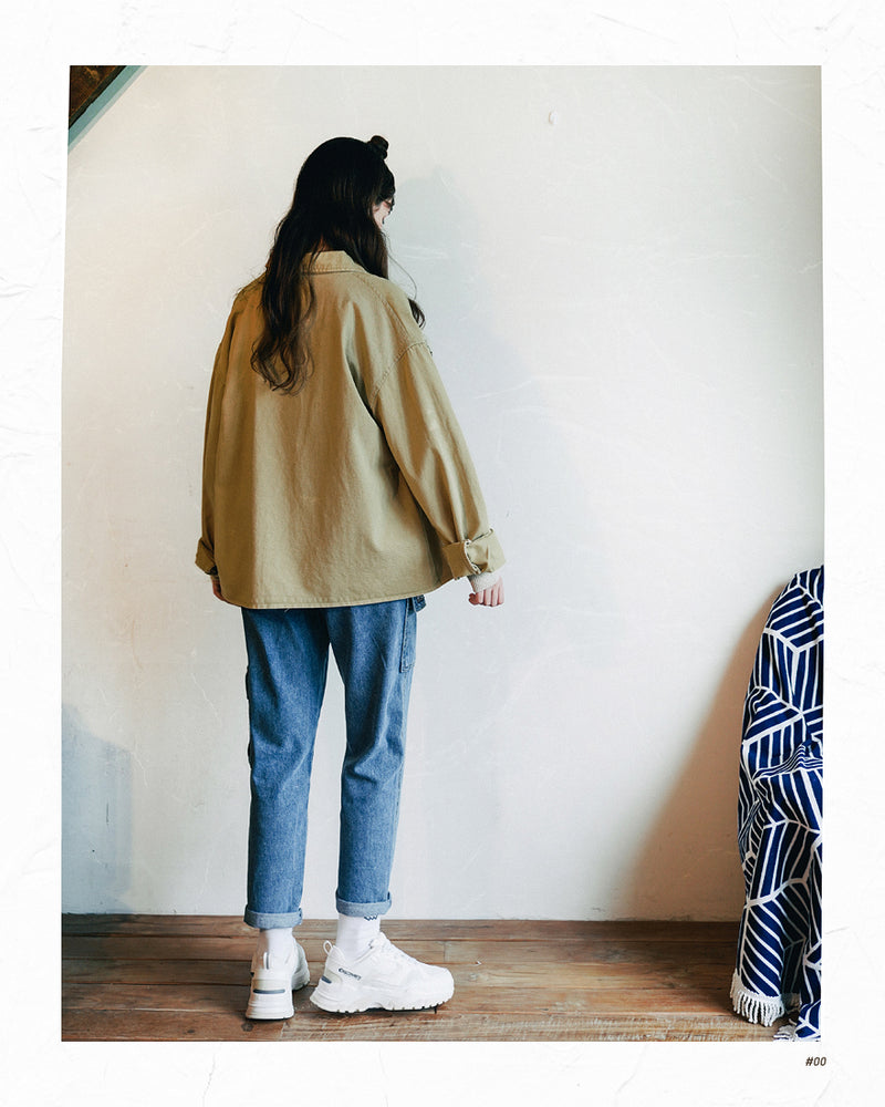 ダブルユーブイプロジェクト(WV PROJECT)EVELYN SHIRT JACKET DARK BEIGE MJLS7308