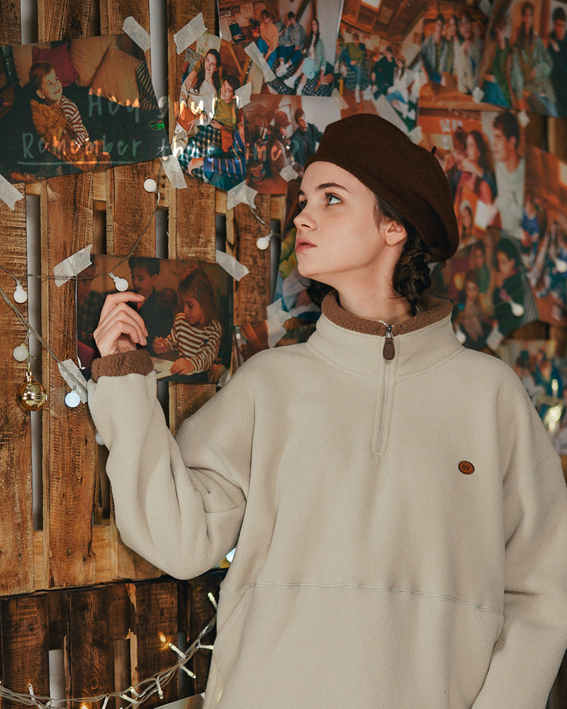 ダブルユーブイプロジェクト(WV PROJECT) RYA FLEECE ANORAK BEIGE MJMT7339