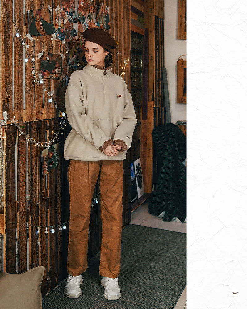 ダブルユーブイプロジェクト(WV PROJECT) RYA FLEECE ANORAK BEIGE MJMT7339