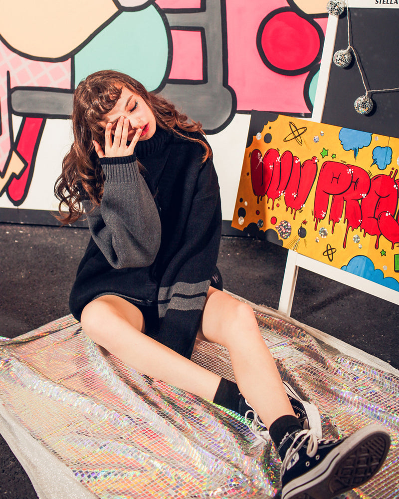 ダブルユーブイプロジェクト(WV PROJECT) LOOSE TOUCH CARDIGAN BLACK MJOT7117