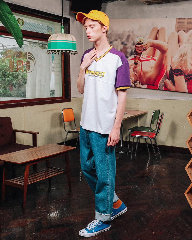 ダブルユーブイプロジェクト(WV PROJECT) V BLOCK SHORT SLEEVE IVORY MJST7173