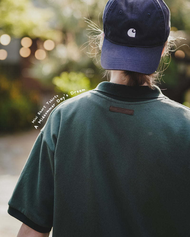 ダブルユーブイプロジェクト(WV PROJECT) Mini Collar Short-Sleeved T-shirt Green MJST7497